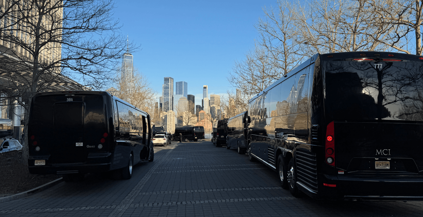 Affordable Charter motorcoach traveling on the highway